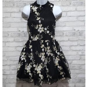 Miss Behave Girls Floral Embroidered Tulle Dress Flower Girl size 14